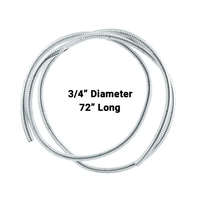 United Pacific 34804 72-Inch Long Diameter Chrome Wire Loom, Corrugated Polypropene Construction, Crush & Abrasion Resistant