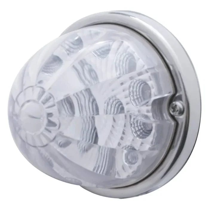 United Pacific 37922 17Led Single Function Reflector Watermelon Flush Mount Auxiliary/Cab Light Kit, Sealed Lens – Amber Led/Clear Lens – One Unit