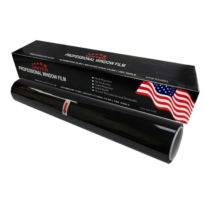 United Window Tint Car Film 5% Vlt 40‘‘ In X 100‘Ft Standard Dyed Universal Black 1Ply – Privacy Window Tint For Car Home Blocks