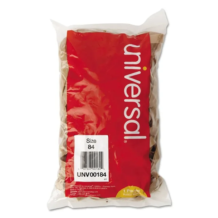 Universal Unv00184 0.04 In. Gauge Size 84 Rubber Bands – Beige (155/Pack)