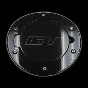UPR 05-09 Billet Black Bullitt Style Fuel Door (GT Logo)