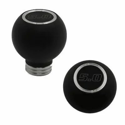 UPR 79-04 Mustang Composite Shift Knob Round 5.0 Logo (Black)