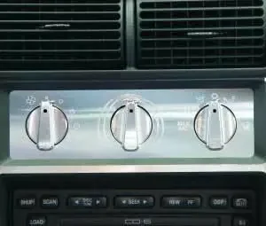 UPR Mustang Billet Aluminum A/C Panel Insert and A/C Knob Kit A/C Knob Kit Only Satin