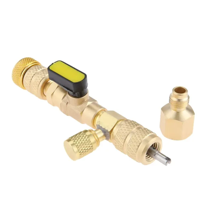 Valve Core Remover Installer Tool, R410A R22 Ac Schrader Valve Core Remover, Dual Size 1/4‘‘ & 5/16‘‘ Port Hvac Valve Core Remov