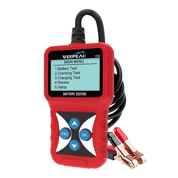 Veepeak 12V Car Battery Tester, Load Tester Automotive 100-2000 Cca Alternator Analyzer Digital Battery Vehicle Charging & Crank