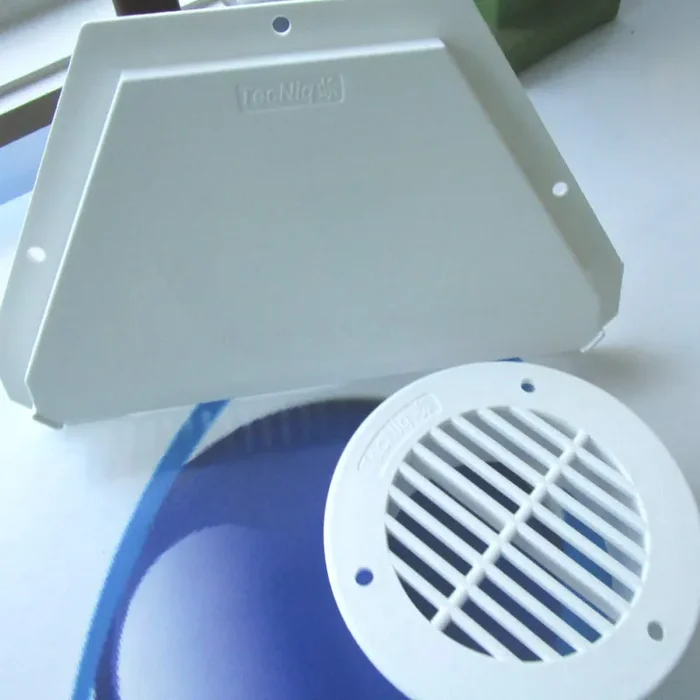 Vent Cover Tecniq Rv Atv Truck Cargo Work Trailer Side Air Vent Kit – White (1)