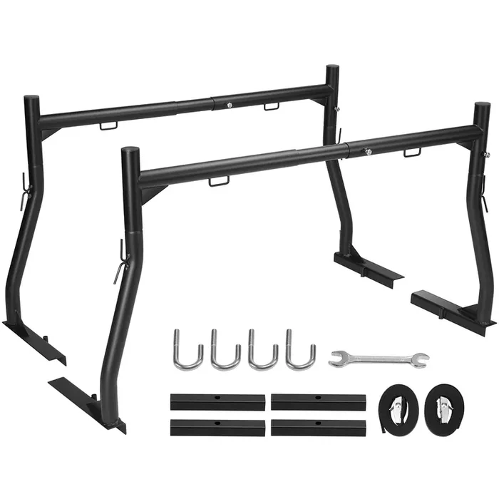 Vevor Extendable Steel Truck Ladder Rack – 800 Lbs Capacity, 46-71 Inch, Non-Drilling For Kayak, Surfboard, Lumber, Ladder