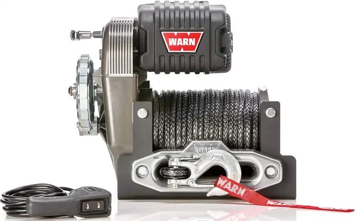Warn 106175 M8274-S Winch With Spydura Synthetic Cable Rope 3/8‘‘ Diameter X 150‘ Length, 5 Ton (10,000 Lb) Pulling Capacity, G