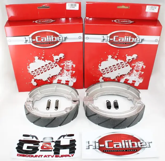 Water Grooved Front And Rear Brake Shoes & Springs For The 1985-1987 Honda Atc 250 Es Big Red & 250 Sx Atvs