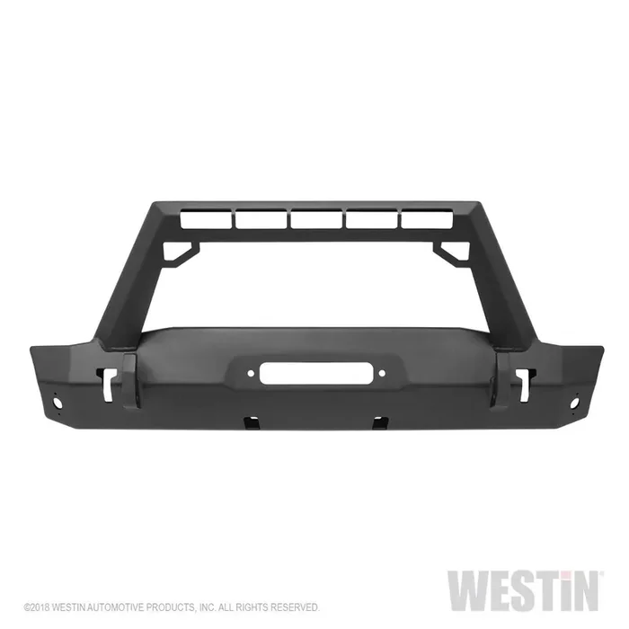 Westin Automotive 59-80025 WJ2 Stubby Front Bumper with LED Lt Bar Mnt Textured Black