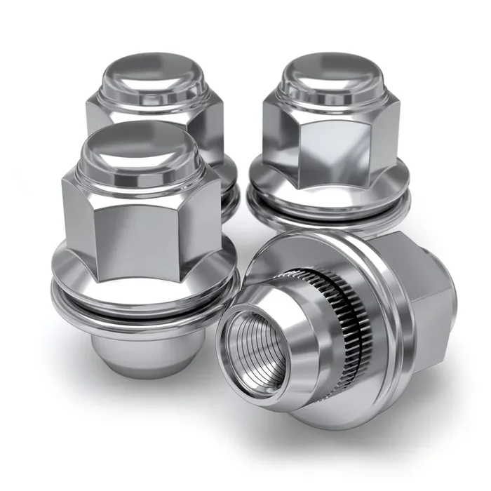 White Knight 5307-4 Chrome M12X1.50 Toyota Tacoma Oem Factory Style Mag Lug Nut With Washer, 4 Pack