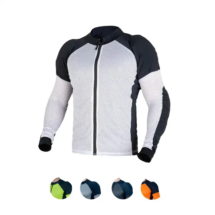 Wicked Stock Motorcycle Armor Shirt-Men Womens Mesh Motorcycle Shirt-Motorcycle Shirt-Ce Level2 Summer Motorcycle Shirt (White,