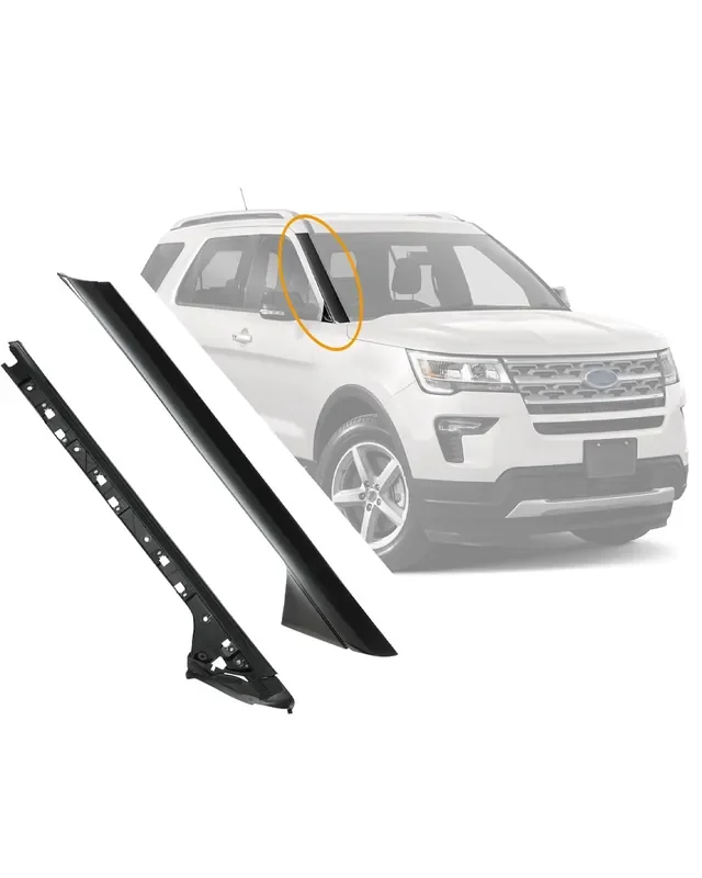 Windshield Trim Molding A-Pillar Set, Compatible With 2011-2019 Ford Explorer,Front Outer & Inner Right Passenger Bb5Z7803144Aa Bb5Z-7803136-Aa Bb5Z7803136Ba Bb5Z-7803144-Aa 926-451 Window Accessories
