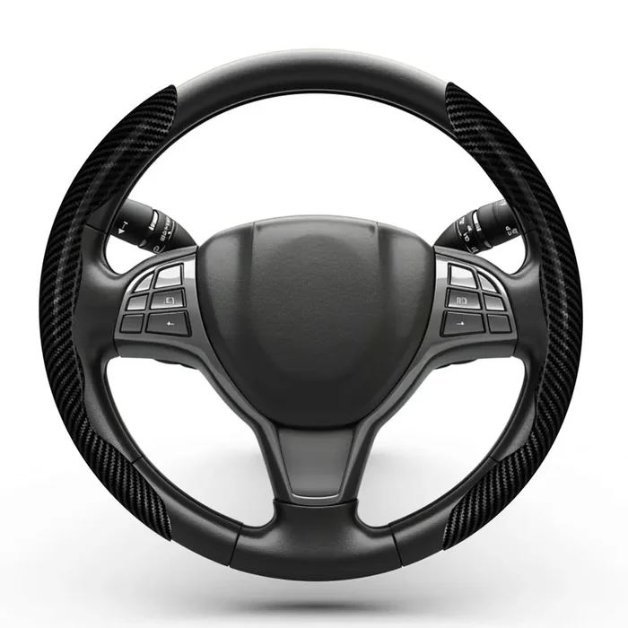 Wococn Steering Wheel Cover,Carbon Fiber Car Steering Wheel Cover With Non-Slip Lining,Universal Fit Most Of Car Interior Access