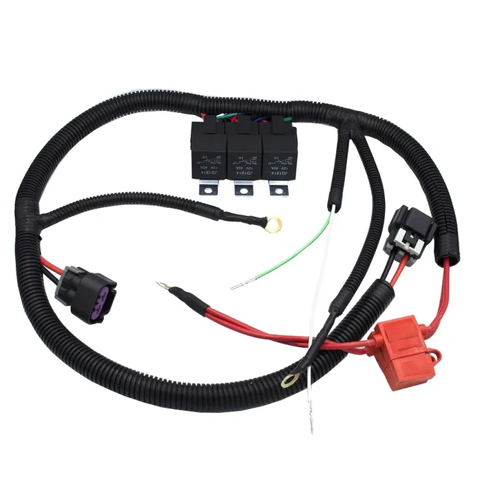 Woopeey Electric Dual Fan Upgrade Wiring Harness Fit For Gm 1999–2006 Ecu Control Electric Cooling Fan Wire Harness Kit Replace Oe 7L5533A226T