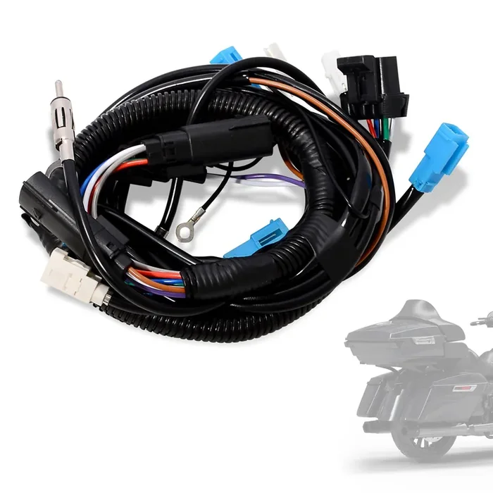 Wowtk Rear Trunk Tour Pack Wiring Harness Kit For Harley Touring Electra Glide Road King Street Glide Road Glide Models 2014-2024