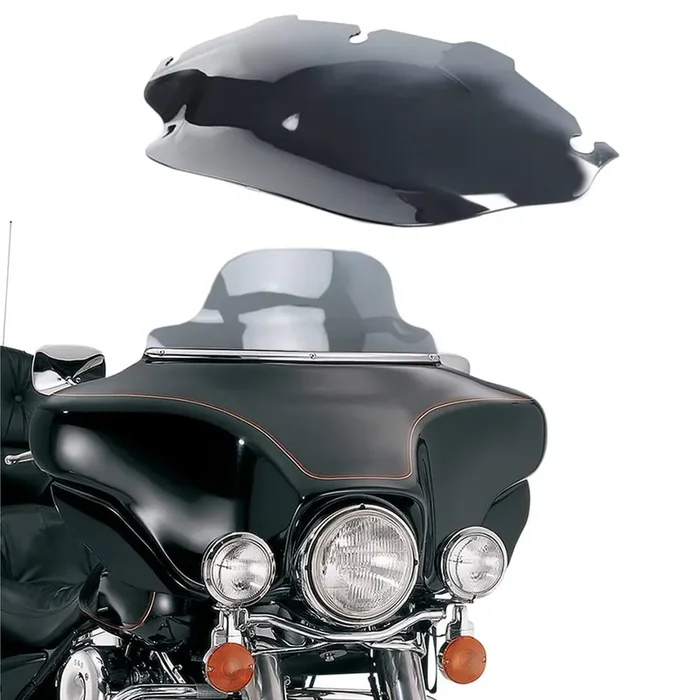 Wynmoto 8‘ Smoke Tint Windshield Windscreen Wind Splitter Compatible For 96-13 Harley Davidson Touring Street Glide Electra Glide Flhtcu Ultra Classic Glide Flht Flhx Flhxs Flhtk Tri Glide 1996-2013