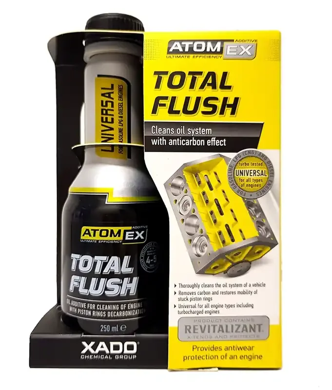 Xado Engine Oil System Cleaner With Anti-Carbon Effect – Removes Contamination & Engine Sludge – Atomex Total Flush Revitalizant