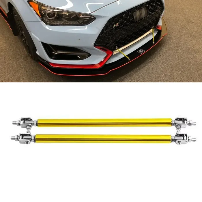 Xotic Tech 2Pc Adjustable 8‘‘-11‘‘ Front Bumper Lip Splitter Diffuser Strut Rod Tie Bars Splitter Support Rods Compatible With M