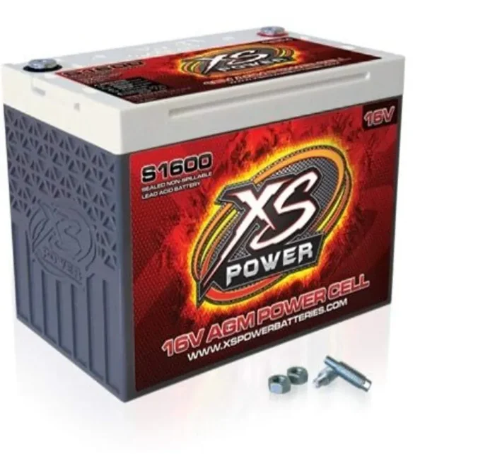 Xs Power S1600 16V 2,000 Amp Agm Starting Battery With 3/8‘‘ Stud Terminal