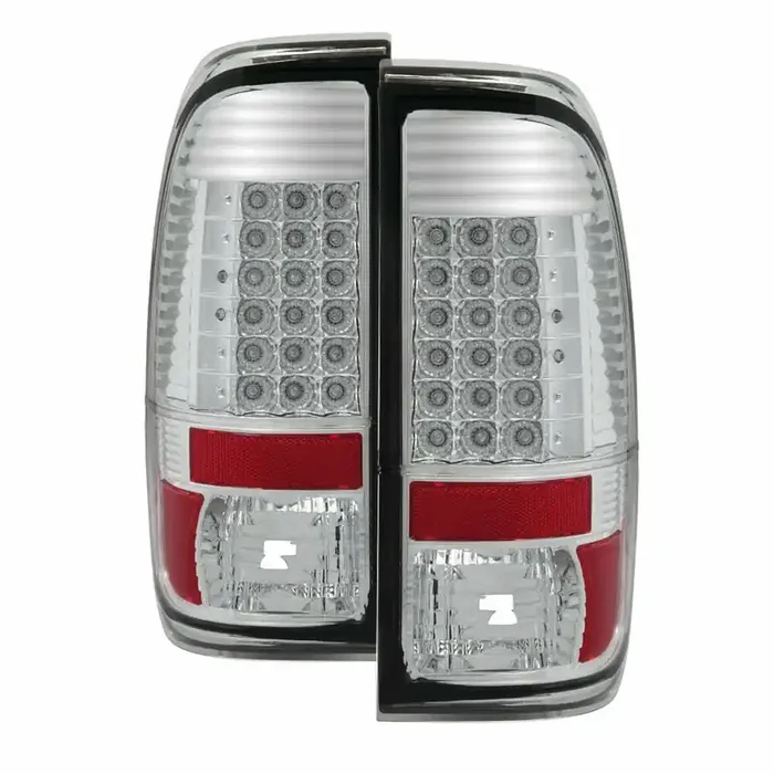 XTUNE POWER 9027703 Ford Super Duty F 250 F 350 F 450 08 16 LED Tail Lights Chrome