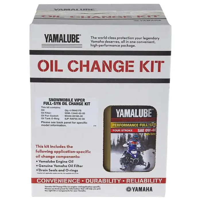 Yamaha Original Oem Yamalube Viper/Sidewinder Lub-Smbcg-Kt-25 Sr Full Synthetic Oil Change Kit W/Yamaha Oem Filter Part 5Dm-134