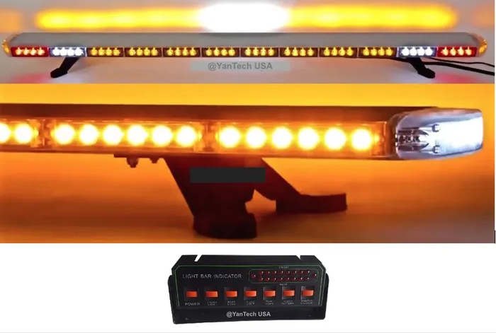 Yantech 60‘ Amber Clear Super Bright Led Light Bar 102 Leds Flashing Warning Tow Truck Wrecker Police Snow Plow With Cargo Lights And Brake Or Turn Signal Lights – Usa Warranty W/Lifetime Service