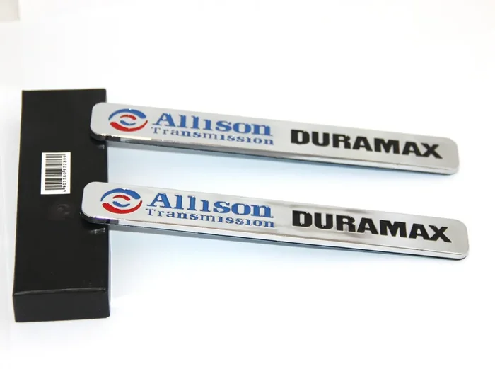 Yoaoo 2Pack Autotuning Oem Allison Transmission Duramax Emblem 2500Hd Compatible With Silverado Chrome Black