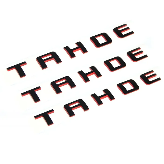Yoaoo 3Pack Oem Tahoe Red Line Nameplate Emblem Badge Letter 3D Logo Compatible With Suburban Original Redline