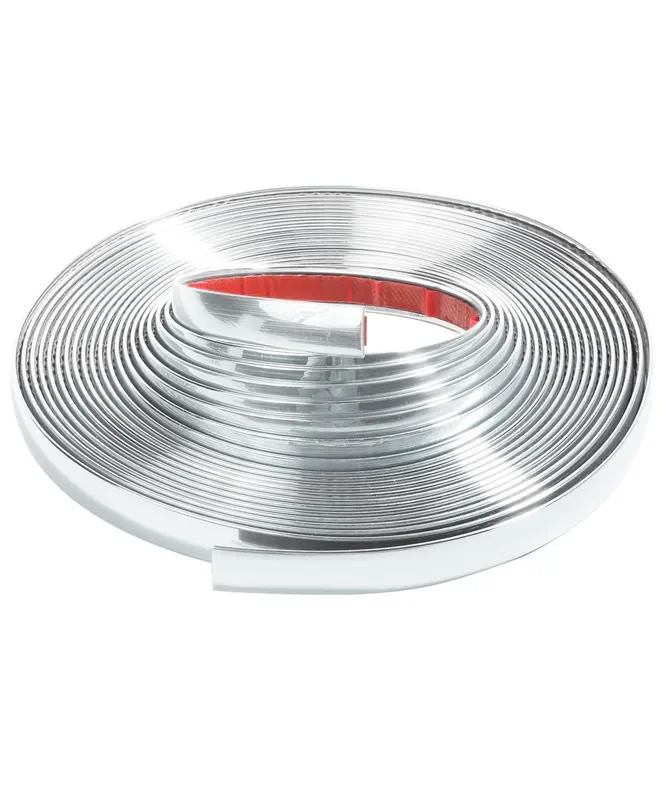 Zlirfy 25Ft Automotive Chrome Trim Molding,Universal Decorative Scratch-Proof Decorative Protect Sticker,1/2‘ Wide Car Body Chrome Trim Strip For Motor Truck Rv Door Window Bumper (Silver)